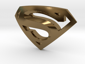 Superman Emblem in Polished Bronze
