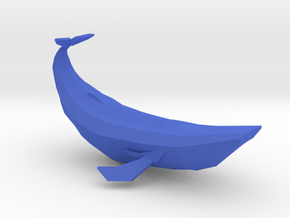 Geometric Blue Whale in Blue Processed Versatile Plastic