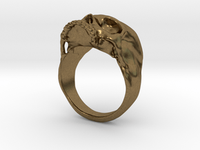 The Original Jawless Skull Ring in Natural Bronze