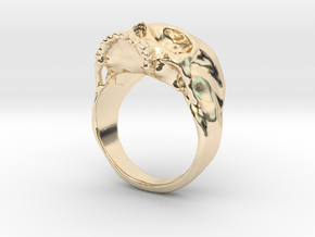 The Original Jawless Skull Ring in 14k Gold Plated Brass