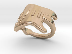 Electric Guitar Ring 27 - Italian Size 27 in 14k Rose Gold Plated Brass