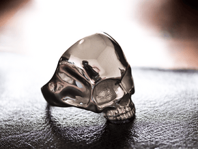 The Original Jawless Skull Ring in Polished Silver