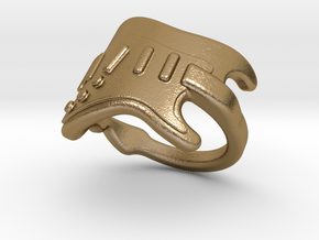 Electric Guitar Ring 33 - Italian Size 33 in Polished Gold Steel