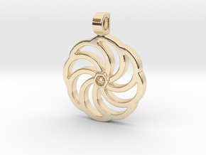 Wheel Of Eternity Pendant in 14k Gold Plated Brass