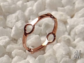 Four Ring Ring in 14k Rose Gold Plated Brass: 5 / 49
