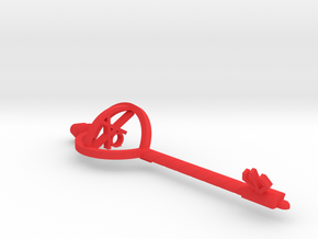 Key Of Courage in Red Processed Versatile Plastic