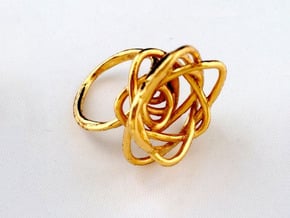 Sprouted Spiral Ring (Size 8) in 18K Gold Plated
