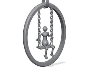 Swing pendant in Tan Fine Detail Plastic