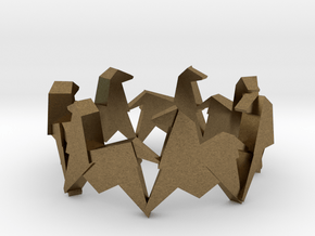 Carousel Origami Horses Ring in Natural Bronze: 8 / 56.75