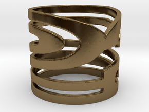  NUMBER 2 RING Size 7 in Polished Bronze