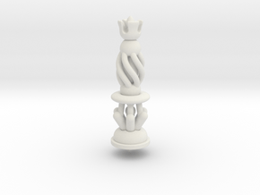 Galaxy Chess - King Black in White Natural Versatile Plastic