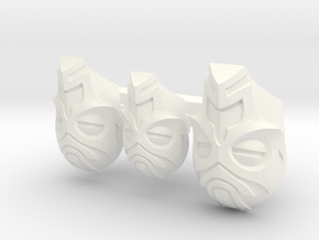 FOD-03-Fantasy Masks Pack for 6'' and 7'' Figures in White Processed Versatile Plastic