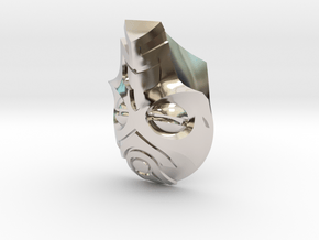 FOD-04-Fantasy Mask MOTU in Rhodium Plated Brass