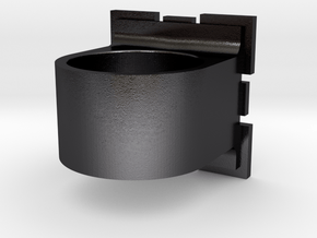 Compainion Cube Ring in Polished and Bronzed Black Steel