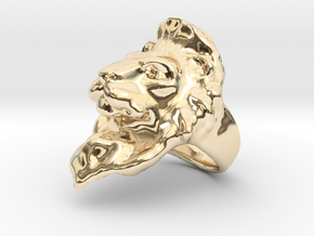 Lion Ring Size 7 in 14K Yellow Gold
