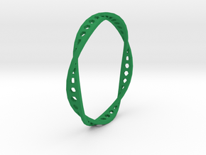 Twisted Hex Ring (Size 7) in Green Processed Versatile Plastic