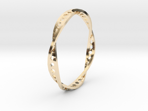 Twisted Hex Ring (Size 7) in 14K Yellow Gold
