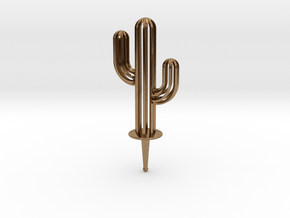 Medium Saguaro Cacti | Garden Jewelry in Natural Brass