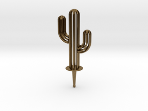 Medium Saguaro Cacti | Garden Jewelry in Natural Bronze