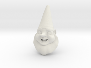 GnomeChild Head in White Natural Versatile Plastic