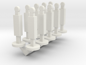 Panel Stanchion Barricade 1-87 HO Scale in White Natural Versatile Plastic