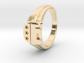 Ø0.699 inch/Ø17.45 mm Republican Ring in 14K Yellow Gold