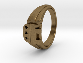 Ø0.699 inch/Ø17.45 mm Republican Ring in Natural Bronze