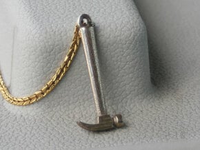 Mini Claw Hammer Pendant in Polished Bronzed Silver Steel