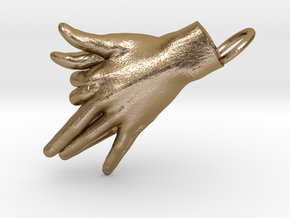 Wolf - Hand Shadows in Polished Gold Steel