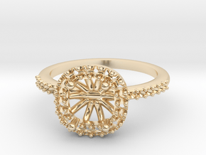 Cushion Engagement Ring in 14k Gold Plated Brass