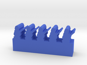 Game Piece, Infantry Line with unit bar in Blue Processed Versatile Plastic