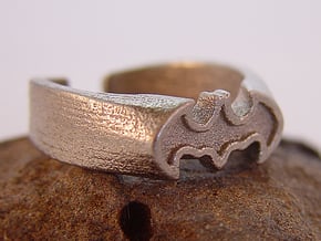 Bat Man Ring 2 in Polished Nickel Steel