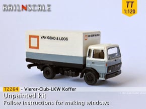 Vierer-Club-LKW Koffer (TT 1:120) in Smooth Fine Detail Plastic