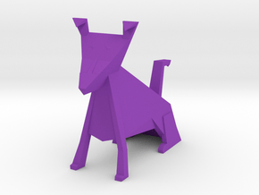 Folded Sculpture Dogs, Shetland Sheepdogs in Purple Processed Versatile Plastic