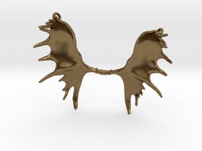Moose Antler Pendant  in Natural Bronze