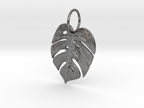 Tropical leaf in Polished Nickel Steel