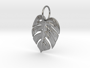 Tropical leaf in Natural Silver