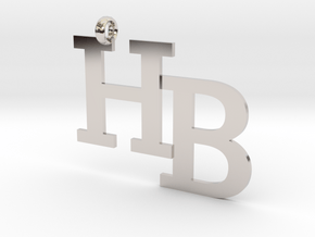 HB charm - Go Bobcats! in Rhodium Plated Brass