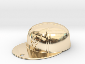 Baseball Cap in 14k Gold Plated Brass