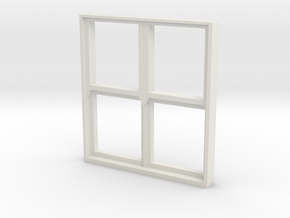 Square Window 1:55 in White Natural Versatile Plastic