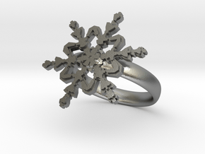 Snowflake Ring 2 d=17.5mm 0h35d175 in Natural Silver