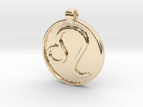 Zodiac KeyChain Medallion-LEO in 14k Gold Plated Brass