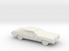 1/87 1972 Mercury Montego Sedan in White Natural Versatile Plastic