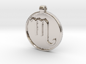 Zodiac KeyChain Medallion-SCORPIO in Platinum