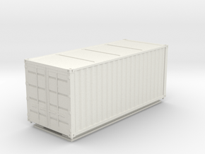 TT Scale Container Standard 20' in White Natural Versatile Plastic