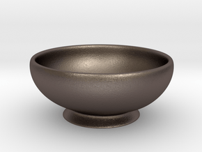 Bowl in Polished Bronzed Silver Steel