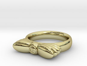 Wings In Motion, UK Size K (US Size 5¼)   in 18k Gold Plated Brass