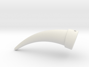 Viking Horn Keychain in White Natural Versatile Plastic