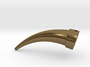 Viking Horn Keychain in Natural Bronze
