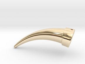 Viking Horn Keychain in 14K Yellow Gold